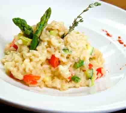 Recette de Risotto aux légumes de printemps et 3 fromages