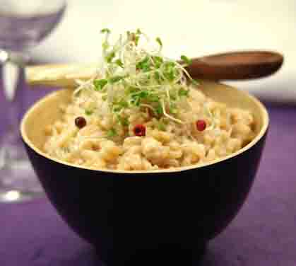 Recette de Risotto au parmesan et graines germées