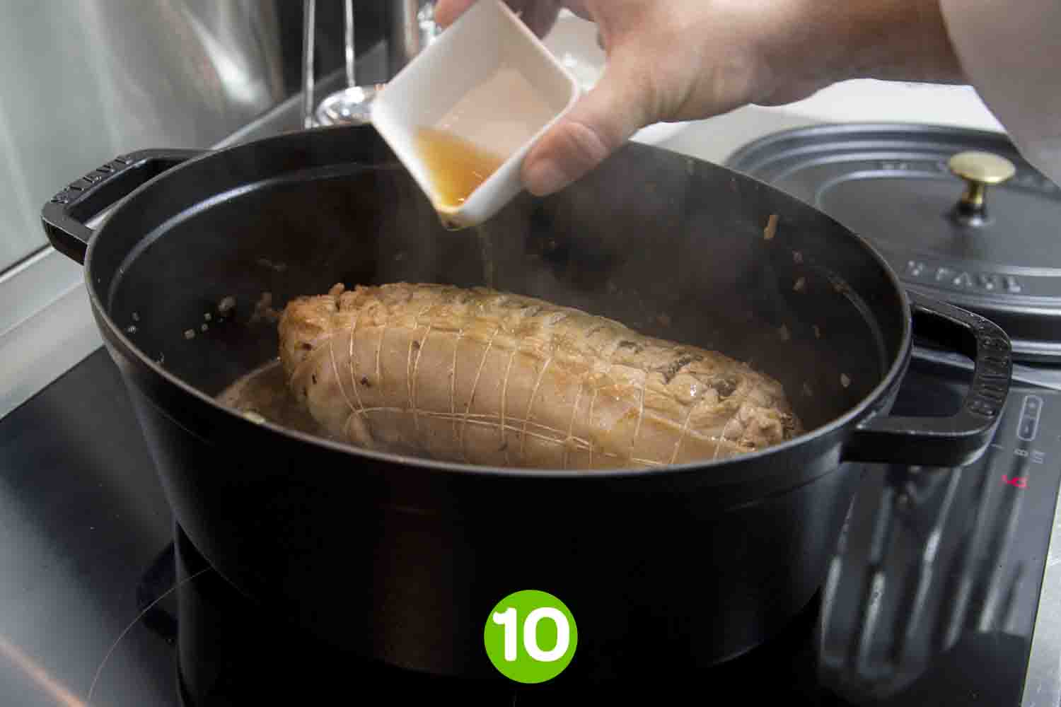 Recette de  Rôti de veau aux morilles sauce foie gras