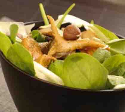 Recette de Salade en chaud/froid de champignons aux échalotes