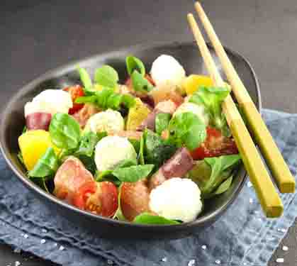 Recette de Salade mozzarella et agrumes