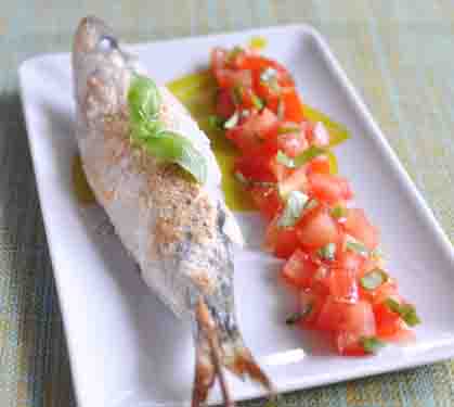 Recette de Sardines de parmesan en sucette, tartare de tomates