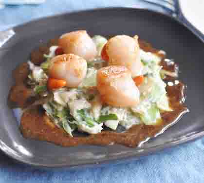 Recette de Saint-Jacques à l'aigre doux