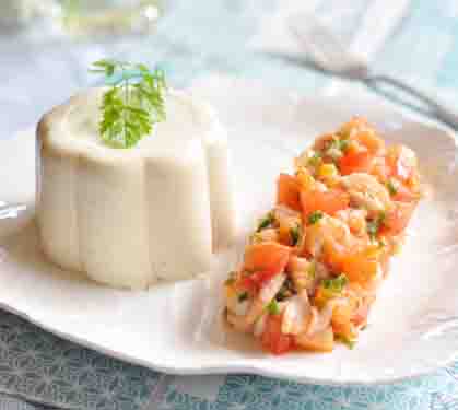 Recette de Tartare de poisson fumés aux herbes et son bavarois