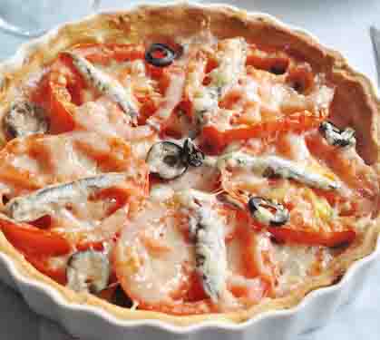 Recette de Tarte au comté et à la tomate