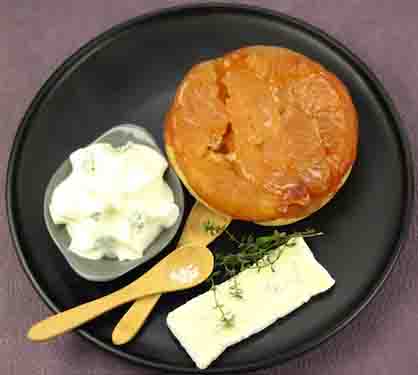 Recette de Tartelettes Tatin poires et mousse au Président Le Bleu