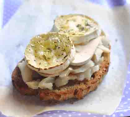 Recette de Tartine au chèvre Président