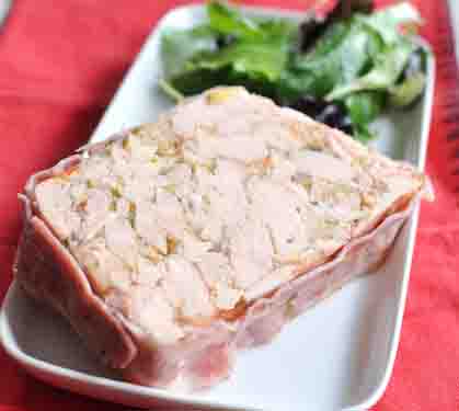 Recette de Terrine de poulet aux herbes