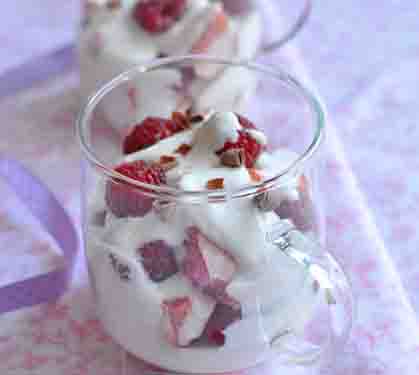 Recette de Verrines crémeuses de fruits rouges