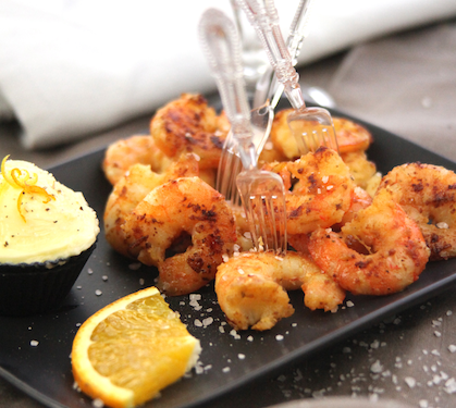 Recette de Crevettes sautées au beurre de clémentine