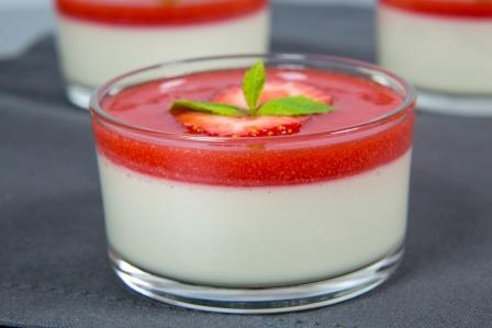 Pana cotta à la fraise