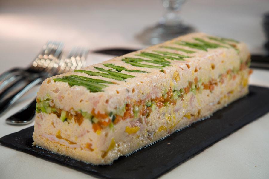 terrine de saumons et langoustine