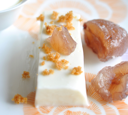 Recette de Lingot de Panna Cotta aux marrons glacés et pain d'épices, crème de whisky