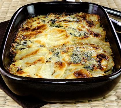 Recette de Gratin aux deux légumes et à la fourme d'Ambert