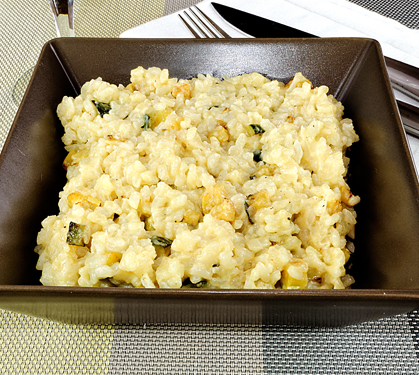 Recette de Risotto aux courgettes et à la crème