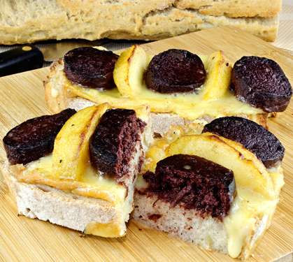 Recette de Tartine boudin noir