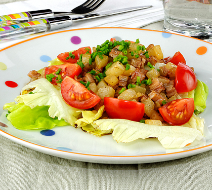 Recette de Salade de poires et d'andouille au pommeau