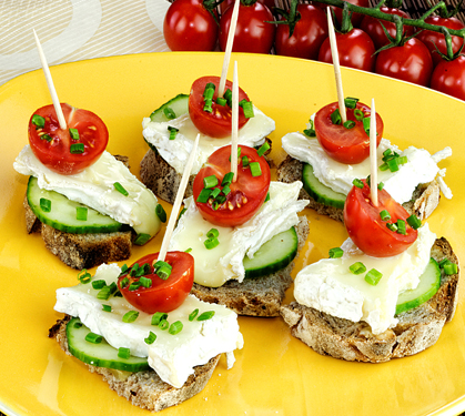 Recette de Canapés de camembert