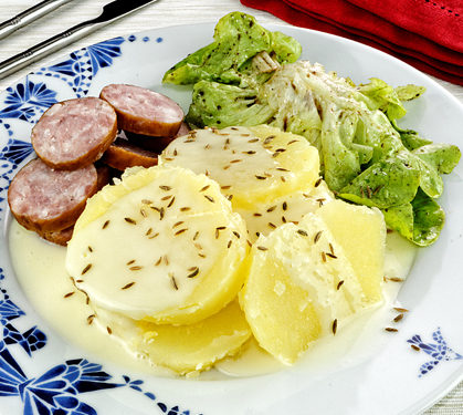 Recette de Salade Terroir à la Cancoillotte au Vin d'Arbois Savagnin