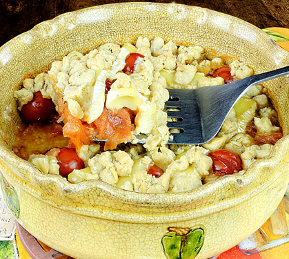 Recette de Crumble aux tomates et chèvre