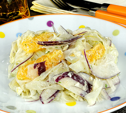 Recette de Salade de fenouil aux agrumes, vinaigrette à la Fourme d'Ambert