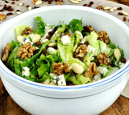 Recette de Salade des mendiants au Roquefort Société