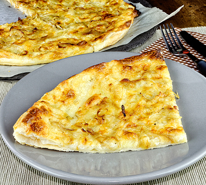 Recette de Tarte fine au fenouil et au chèvre 