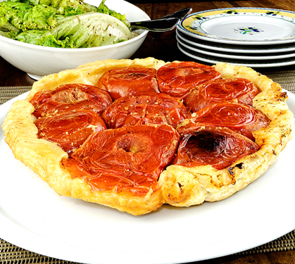 Recette de Tarte Tatin aux Tomates et aux Petits Chèvres