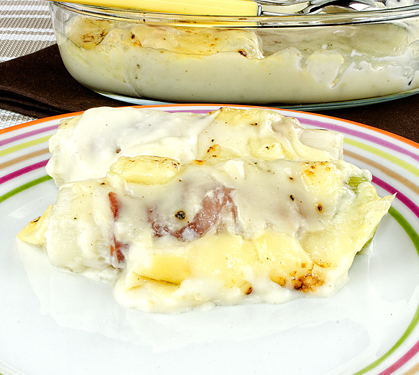 Recette de Gratin de poireaux au Saint-Nectaire