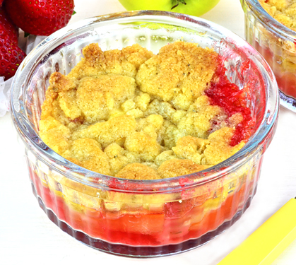 Recette de Crumble pommes fraises