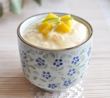 Recette de Mousse à la mangue, gingembre et citron vert