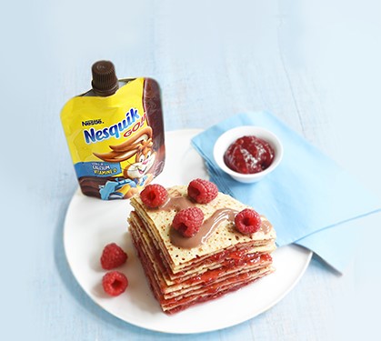 Recette de Nesquik Go et son gâteau de crêpes 