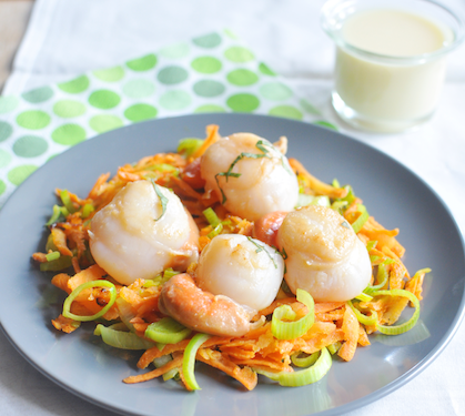 Noix De Saint Jacques Poêlées Et Julienne De Légumes
