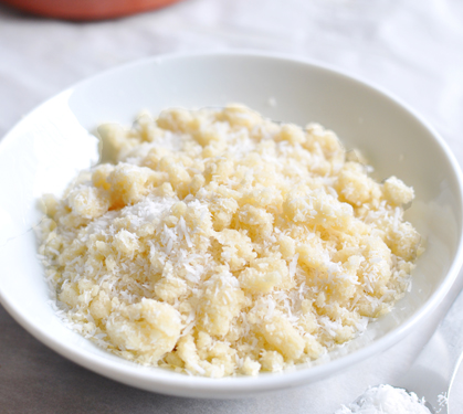 Recette de Pâte à crumble à la noix de coco