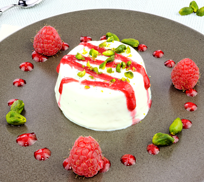 Recette de Panna cotta framboises vanille