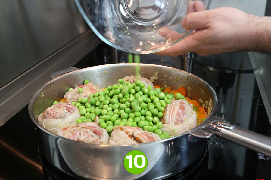 Recette de Paupiettes de veau, petits pois et carottes