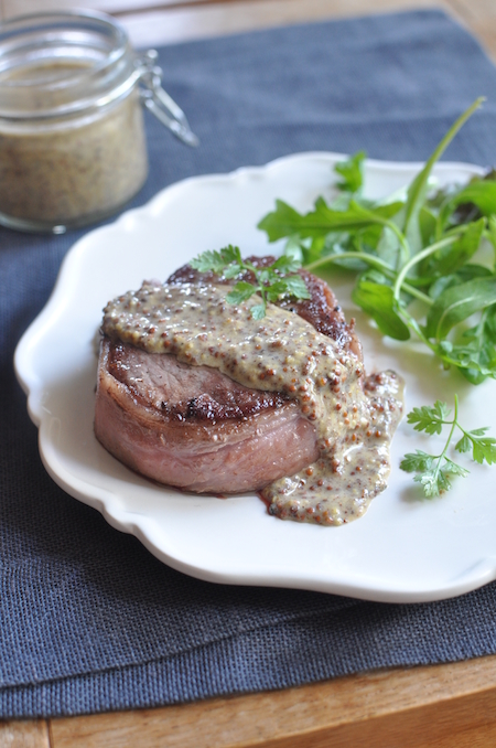 Recette de Pièce de boeuf à la dijonnaise