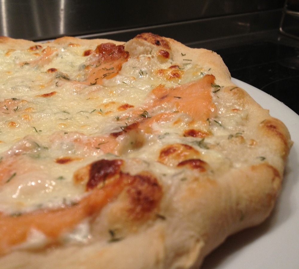 Recette de Pizza au saumon fumé 