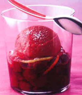 Recette de Poêlée de cerises sorbet griottes