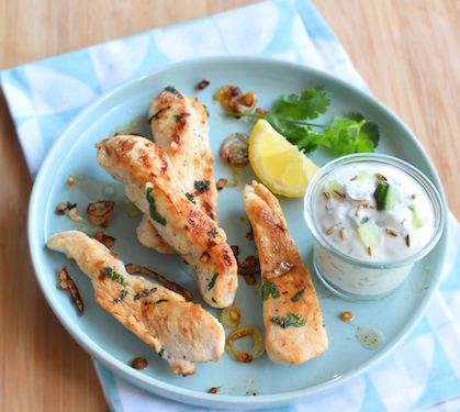 Recette de Poulet grillé à la sauce tzatziki