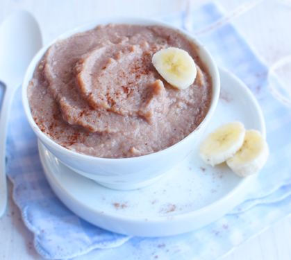 Recette de Ecrasé de bananes à la poudre de cacao dès 6 mois