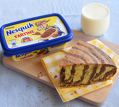 Recette de Gâteau marbré au Nesquik Tartine