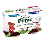 Yaourt au lait de brebis sur lit de fruits rouges Lou Pérac