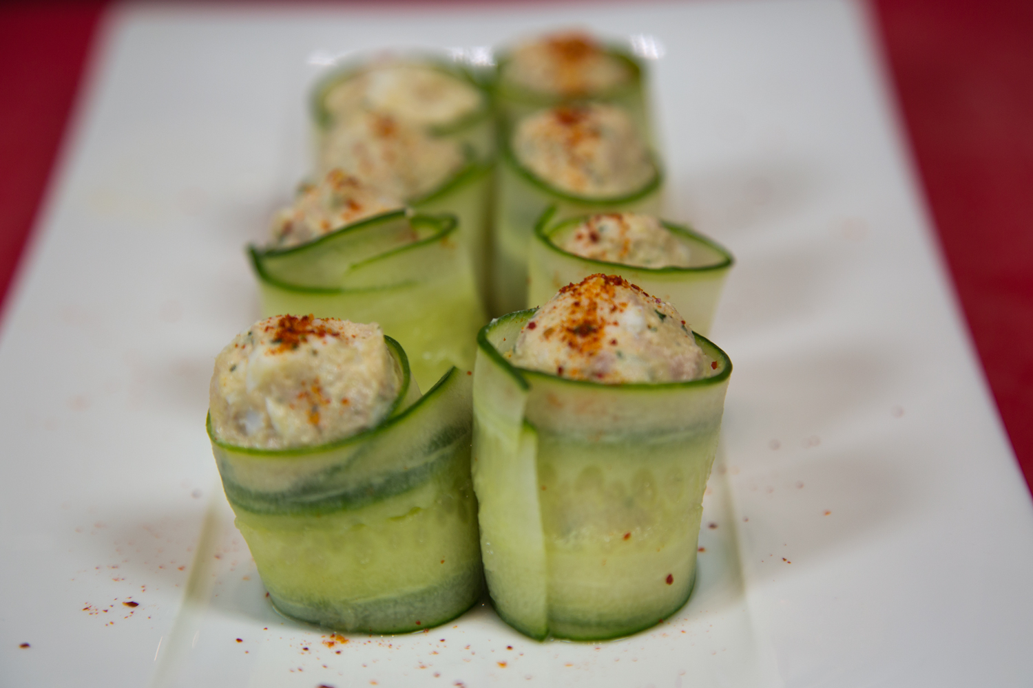 Rouleaux De Concombre Et Rillettes De Thon A L Oeuf Envie De Bien Manger