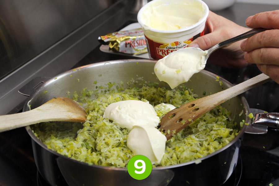 Recette de Saumon à l'unilatérale et sa fondue de poireaux