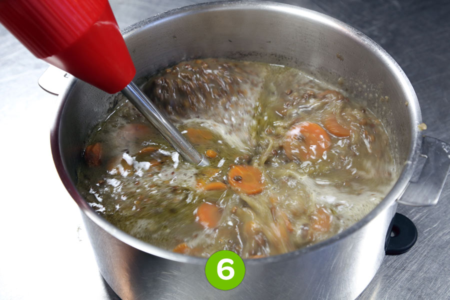 Recette de Soupe de lentilles et saucisse de Morteau