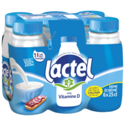 Lactel Lait Vitamine D demi-écrémé 6x25cl