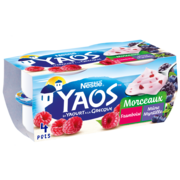 YAOS Morceaux de  Framboise et Mûre-Myrtille x4