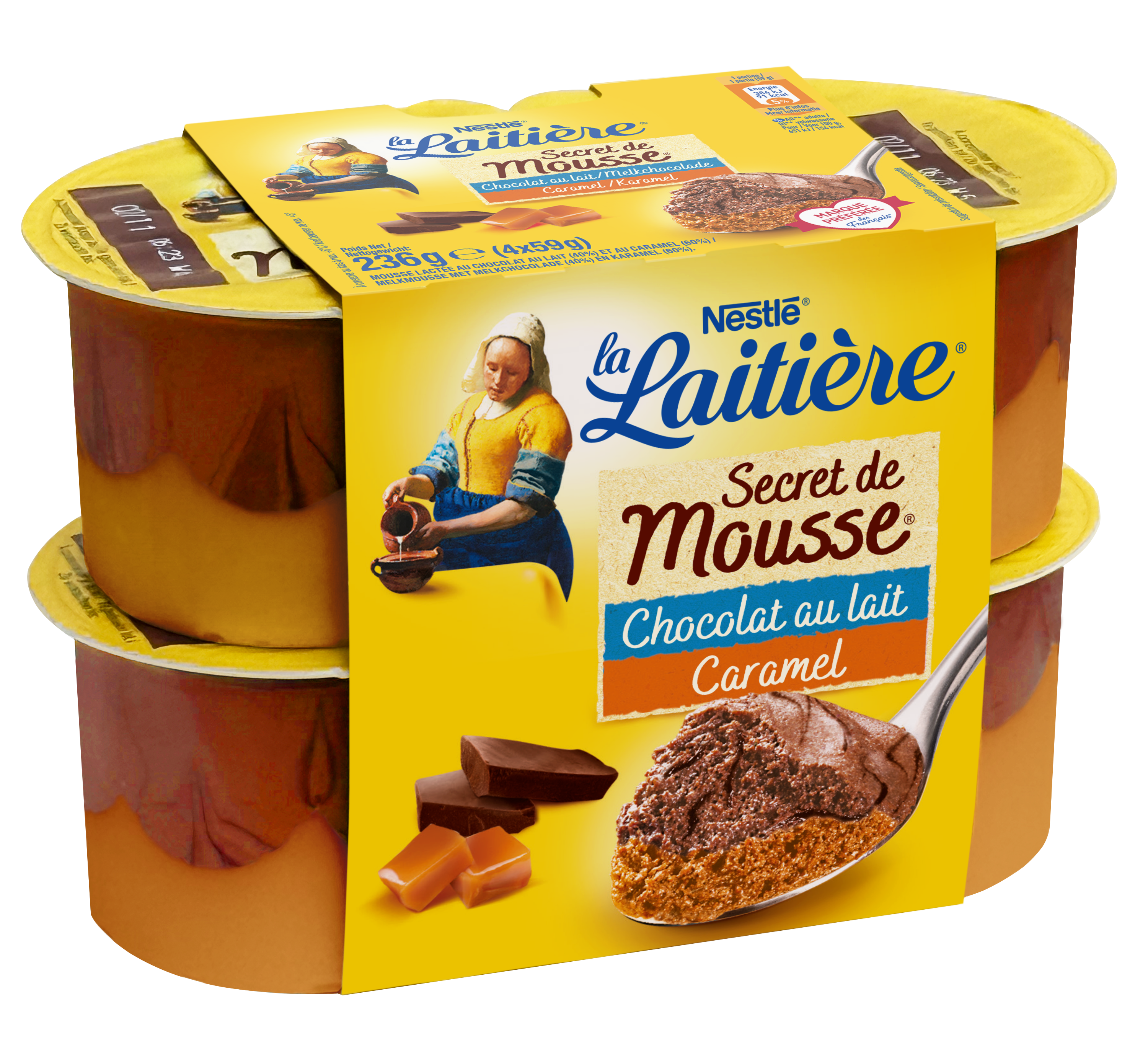 Secret de Mousse La Laitière Chocolat au lait et caramel