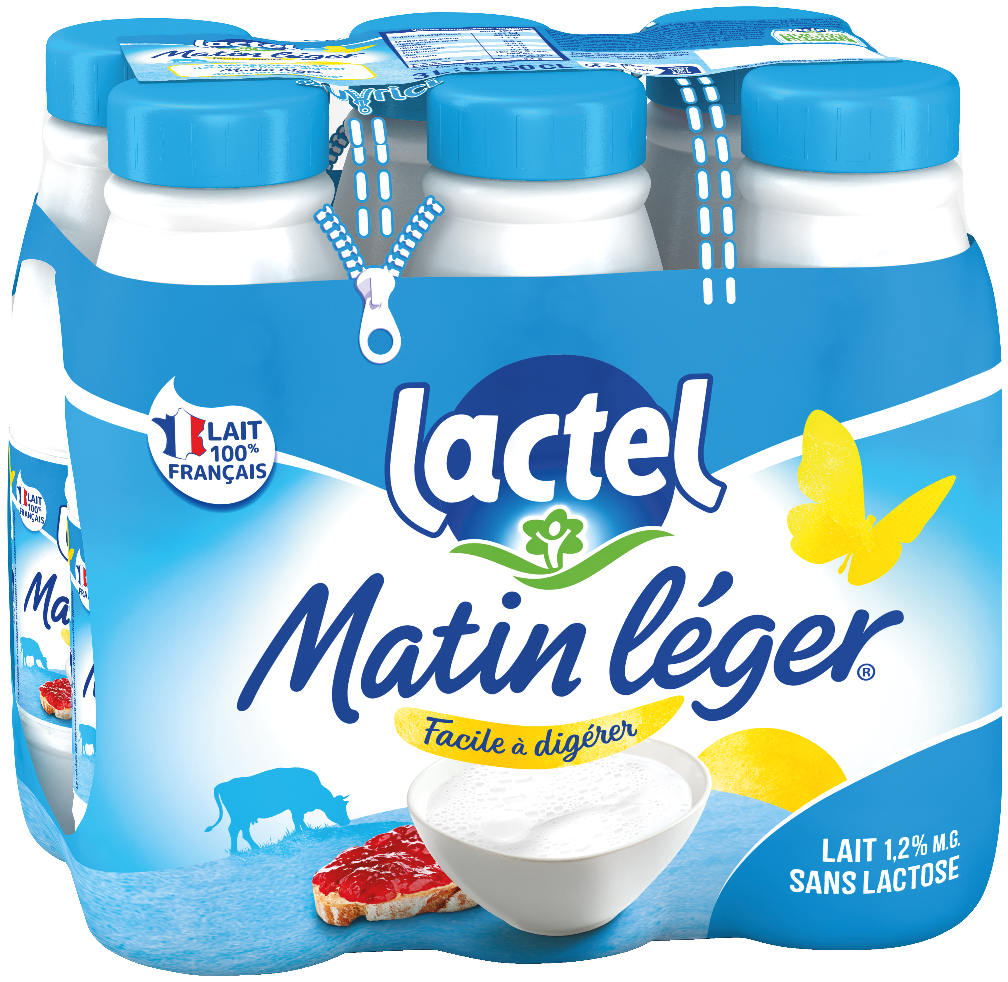 MATIN LEGER DE LACTEL 1,2% M.G. 6X50CL